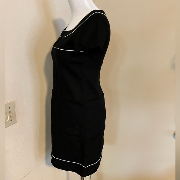 Japanese Jayro White Women's Cap Sleeve Above The Knee A-Line Dress- Black - Picture 2 of 9